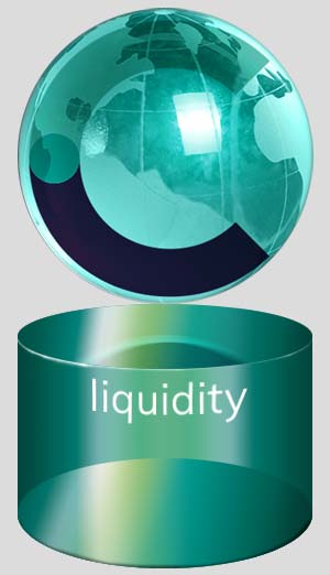 liquidity globe on pillar